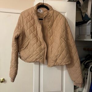 Princess Polly Tan Quilted Jacket